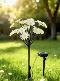 Dapo LED Solarstecker Gänseblümchen weiß