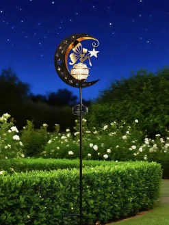 Dapo LED Solarstecker Lichtstab Mondlicht warmweiß