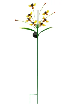 Dapo LED Solarstecker Lichtstab mit Bienen warmweiß