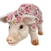 Dekofigur Blumenschwein stehend 16 x 13 x 31 cm