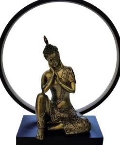 Dekofigur Buddha Lampe 34 cm bunt
