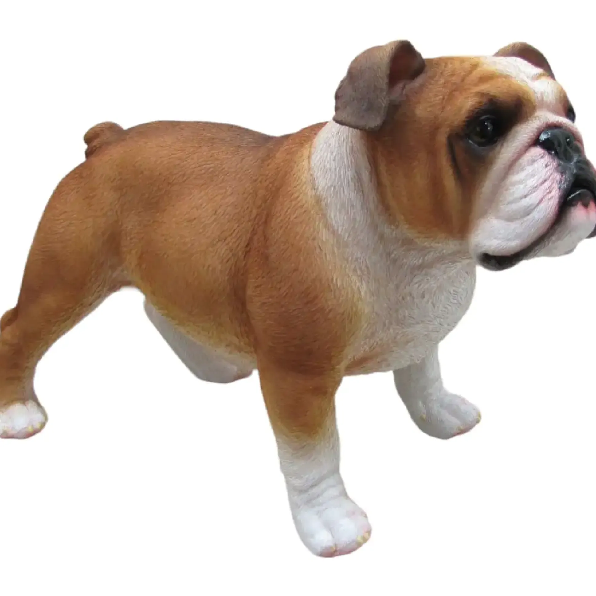 Dekofigur Bulldogge stehend 37 x 24 x 17 cm braun weiß