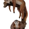 Dekofigur Erdmännchen schlafend 36 x 28 cm braun beige
