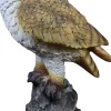 Dekofigur Eule auf Stamm 34 cm bunt