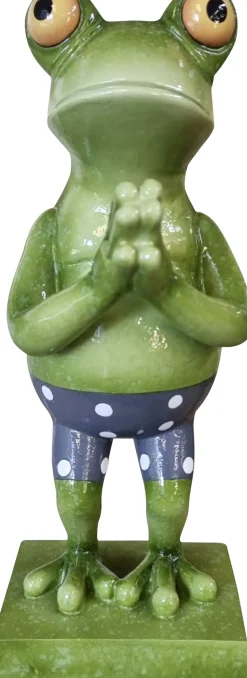 Dekofigur Frosch stehend 43 cm bunt