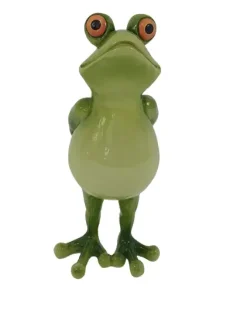 Dekofigur Frosch stehend 25 x 12,5 cm grün