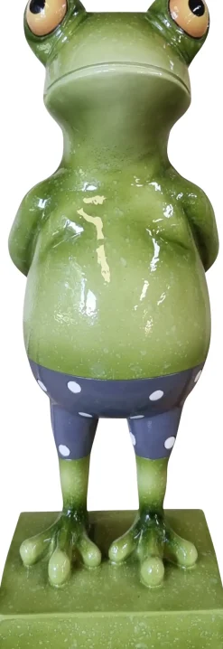 Dekofigur Frosch stehend 44 cm grün