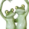Dekofigur Froschpaar 21 cm grün