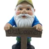 Dekofigur Gartenzwerg Willkommen 43,5 x 23 x 20,5 cm