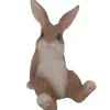 Dekofigur Hase sitzend 22 x 9,5 x 14 cm braun weiß