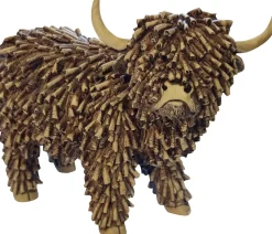 Dekofigur Highland Cattle 25 cm bunt