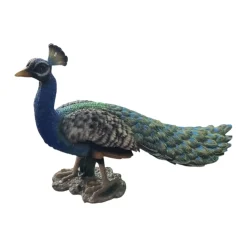 Dekofigur Pfau 29 x 17 x 52 cm bunt