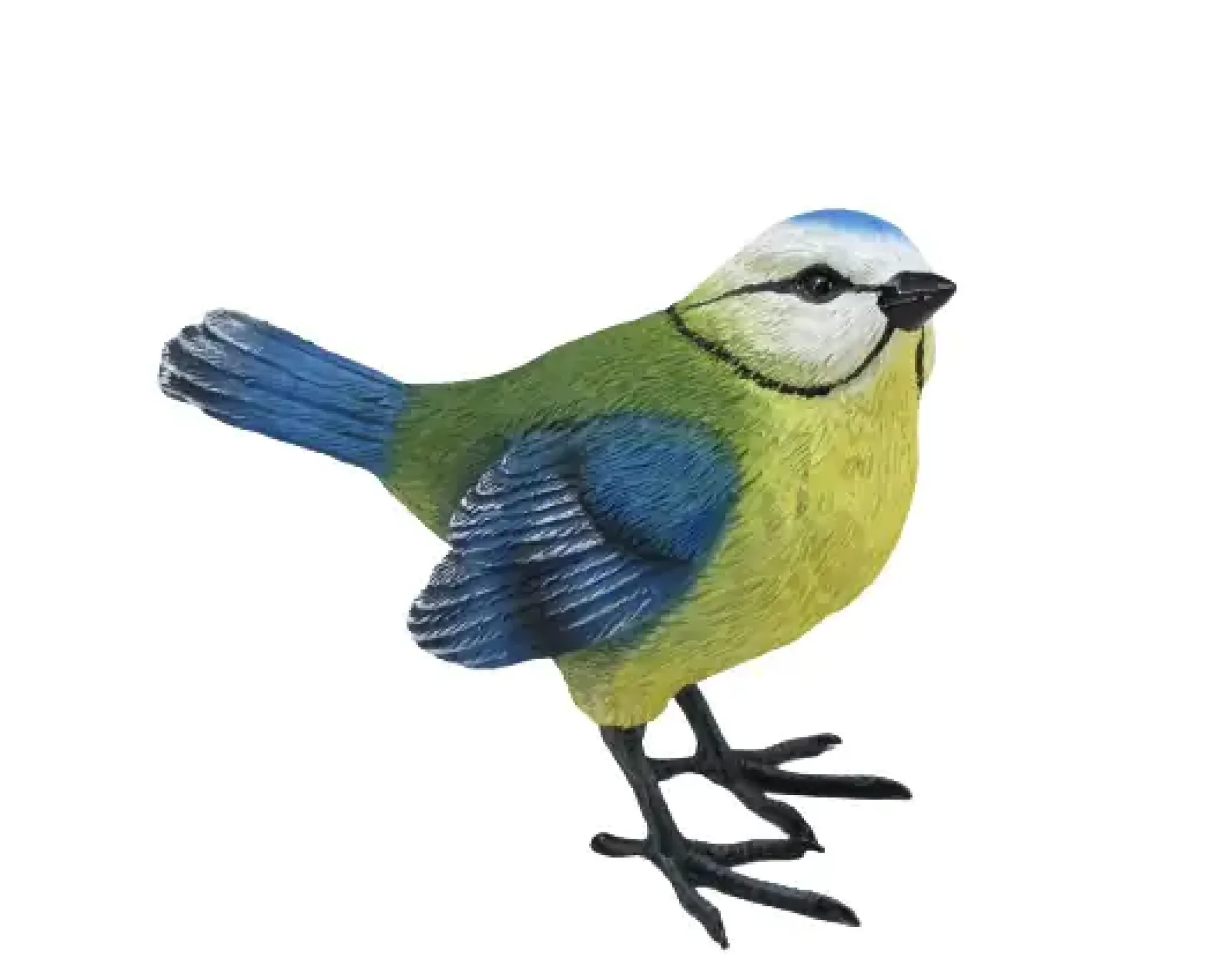 Dekofigur Vogel 10,5 x 12 cm blau gelb blau