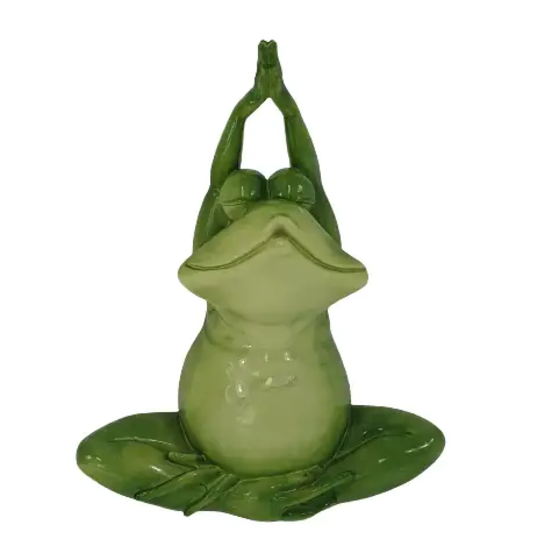 Dekofigur Yoga Frosch 32,5 x 26,5 cm grün