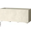 Deroma Pflanzkasten Millennium Kunststoff 78 cm perlweiß mit Ablauflöchern