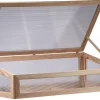 Dobar Frühbeetaufsatz für Hochbeete 128 x 67 x 22 cm, Kiefernholz, natur