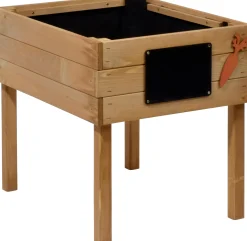 Dobar Kinder-Hochbeet mit Kreidetafel braun 50 x 40 x 45 cm