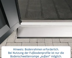 EcoStar Bodenschwellenrampe innen & außen für 1-flg. Tür