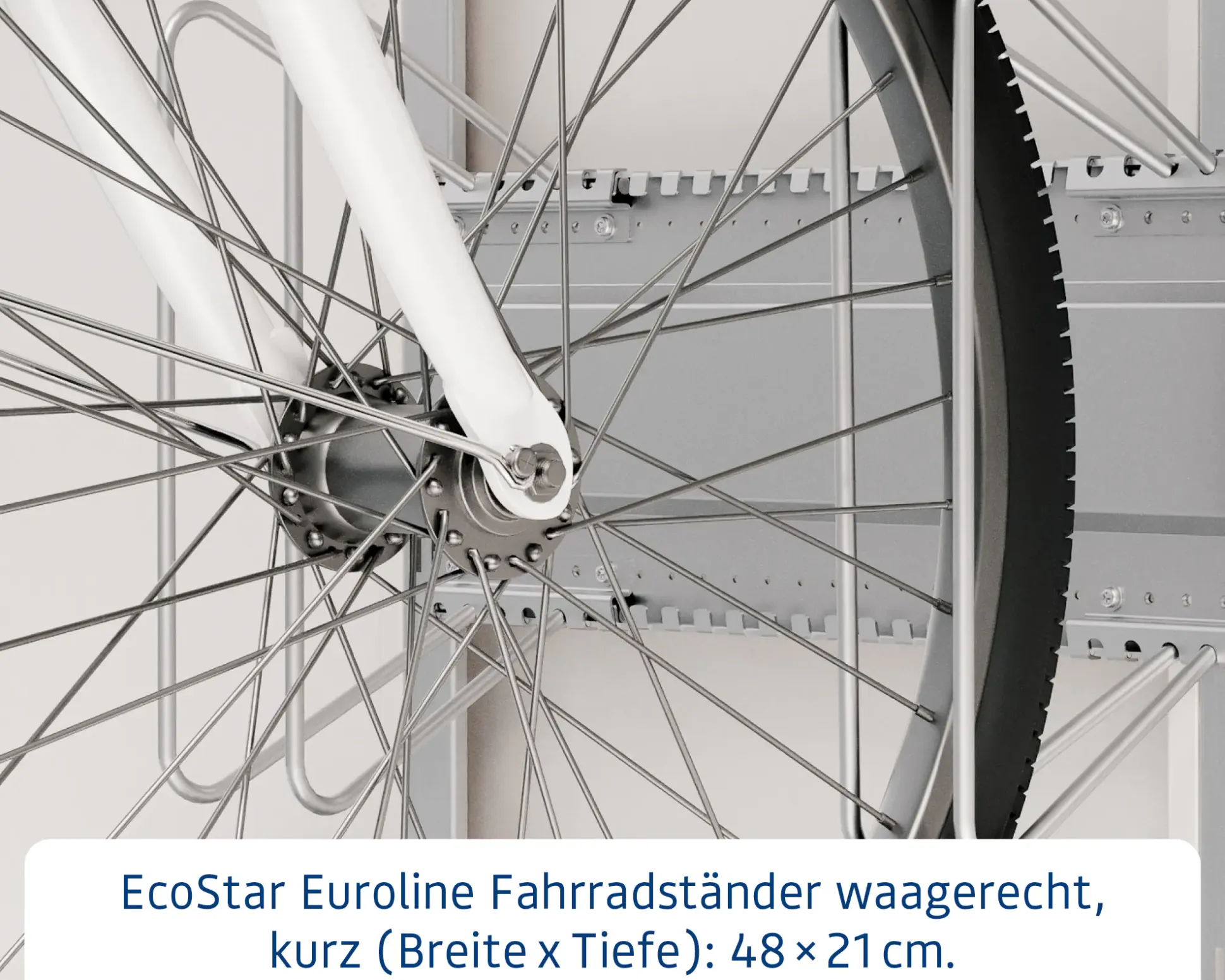 EcoStar Fahrradhalter 480 für Gerätehaus waagerecht