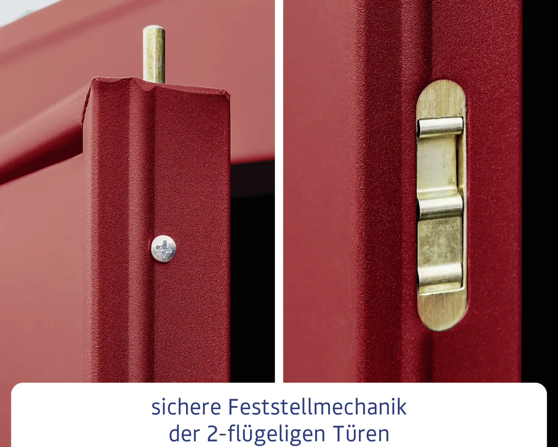 EcoStar Gerätehaus Elegant-S Typ 2 purpurrot 2 flg 258,8 x 247,7 x 216 cm
