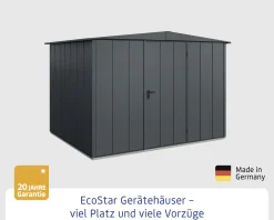 EcoStar Gerätehaus Elegant-S Typ 3 anthrazitgrau323,6 x 247,7 x 219,4 cm