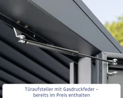 EcoStar Gerätehaus Elegant-S Typ 3 graualuminium 323,6 x 247,7 x 219,4 cm