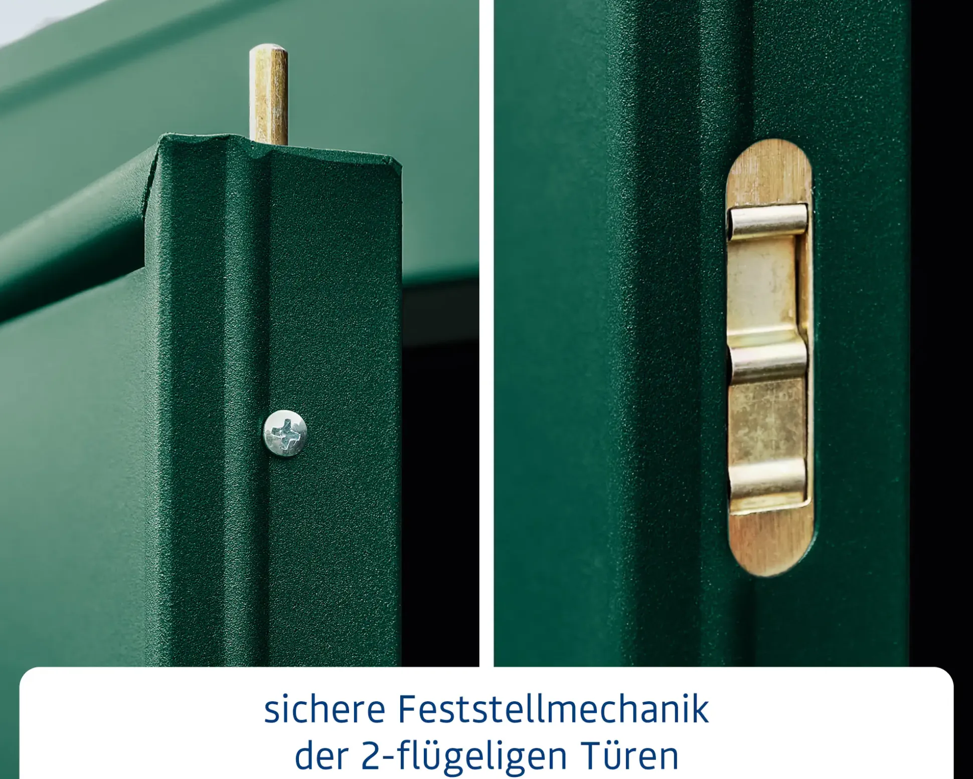 EcoStar Gerätehaus Elegant-S Typ 1 moosgrün 1 flg 258,8 x 121,3 x 216 cm