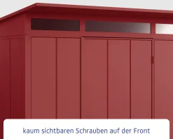EcoStar Gerätehaus Elegant-P Typ 1 purpurrot 247,9 x 153 x 228,6 cm