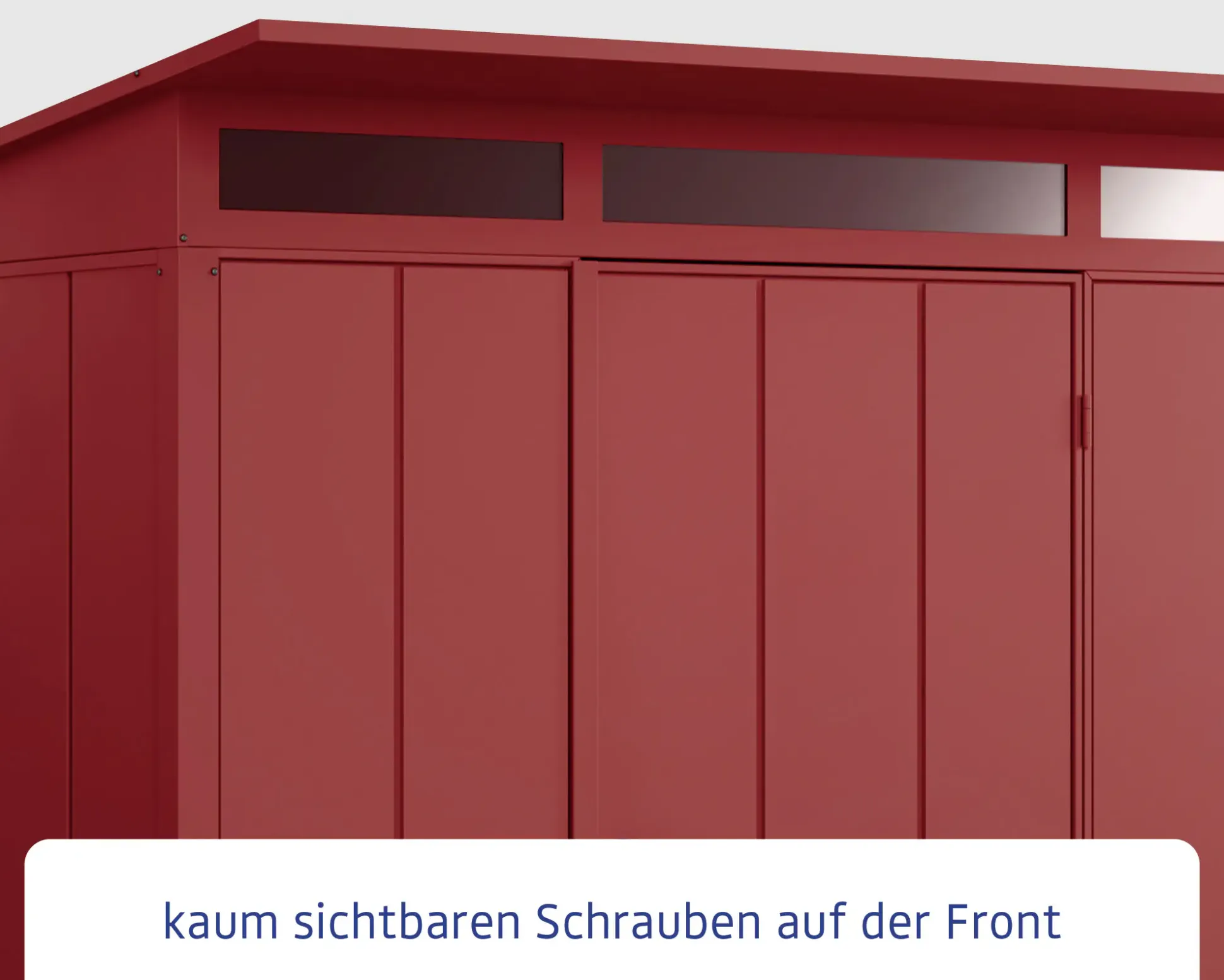 EcoStar Gerätehaus Elegant-P Typ 1 purpurrot 247,9 x 153 x 228,6 cm