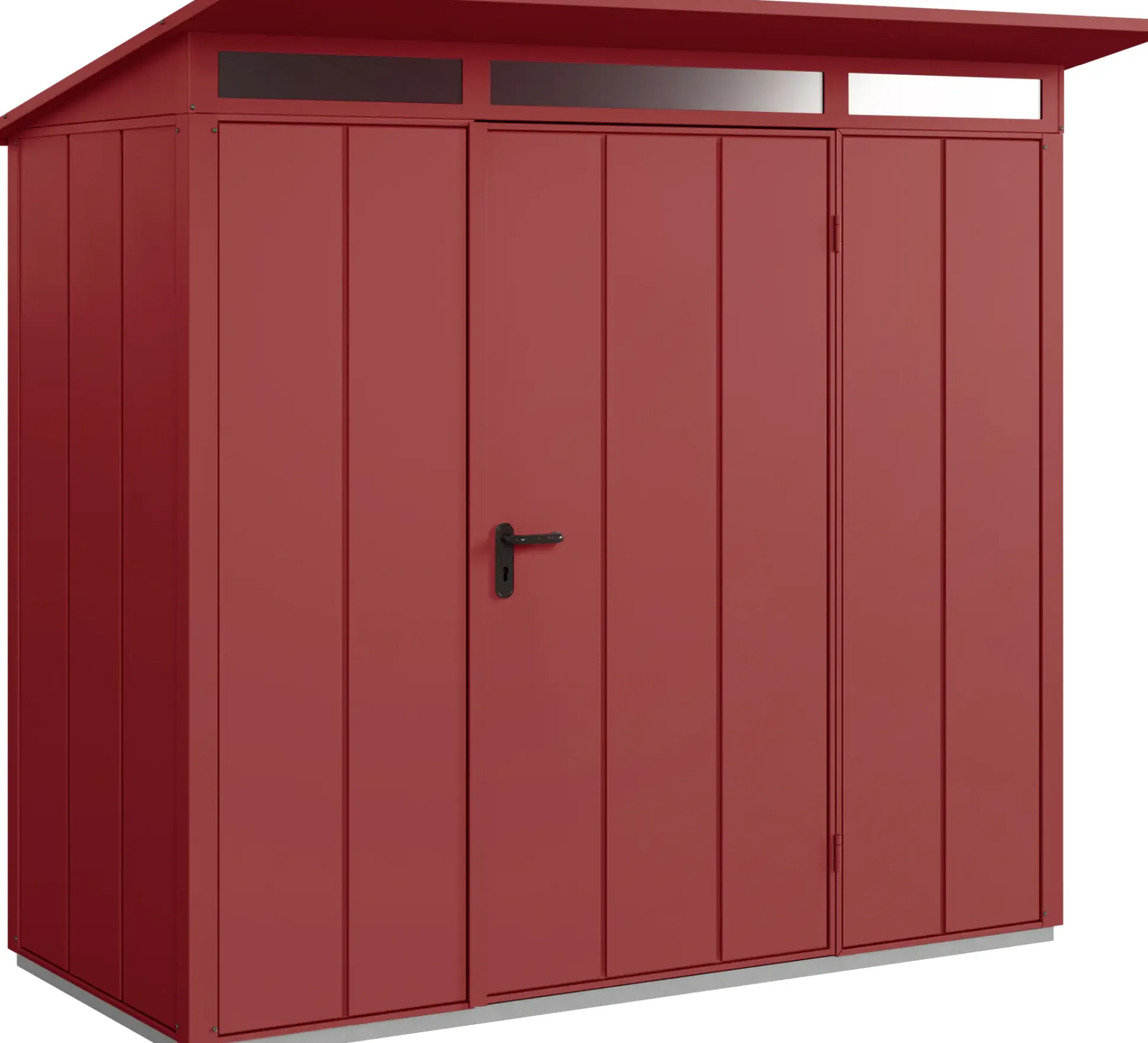 EcoStar Gerätehaus Elegant-P Typ 1 purpurrot 247,9 x 153 x 228,6 cm