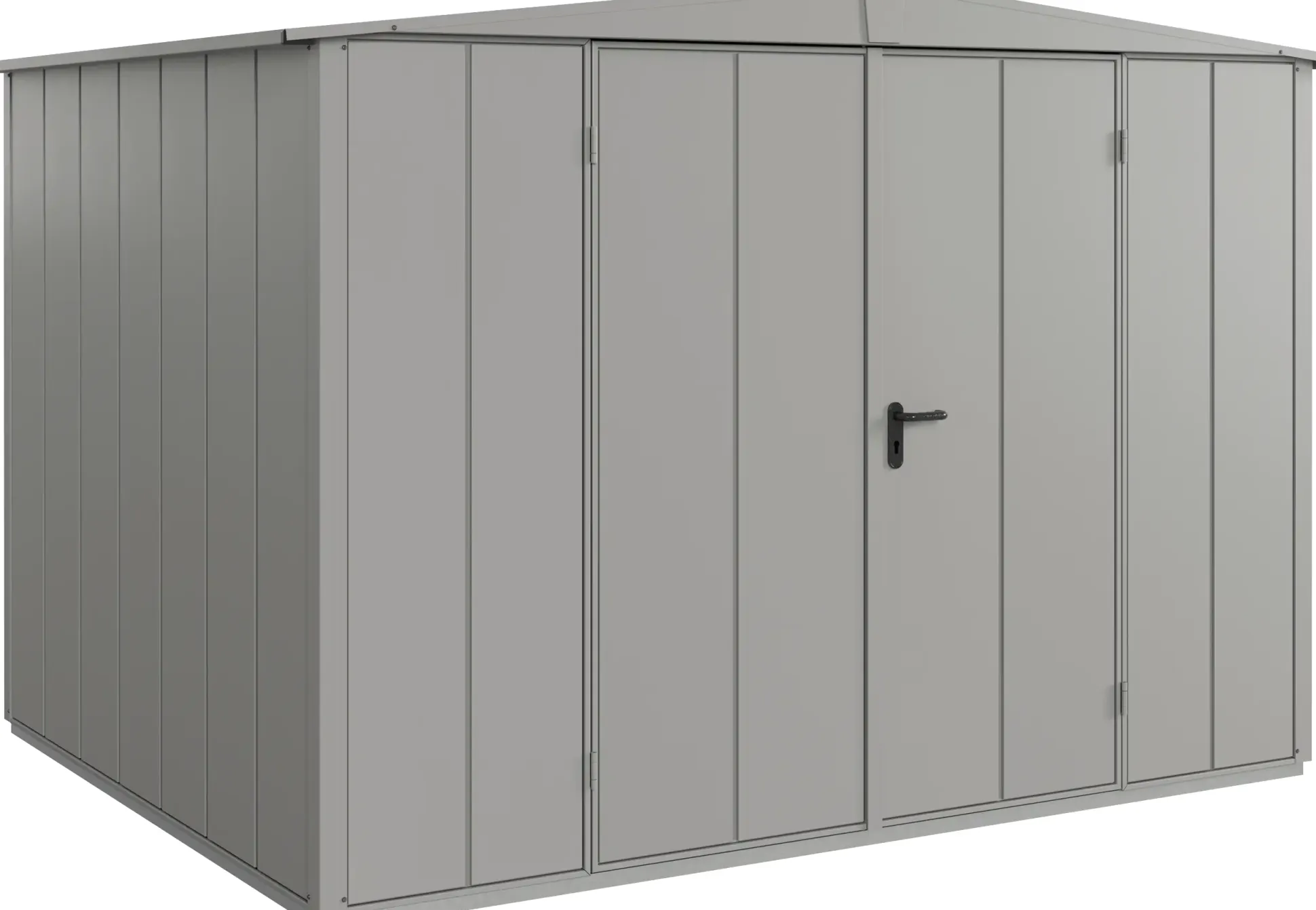 EcoStar Gerätehaus Elegant-S Typ 3 graualuminium 2 flg 323,6 x 247,7 cm