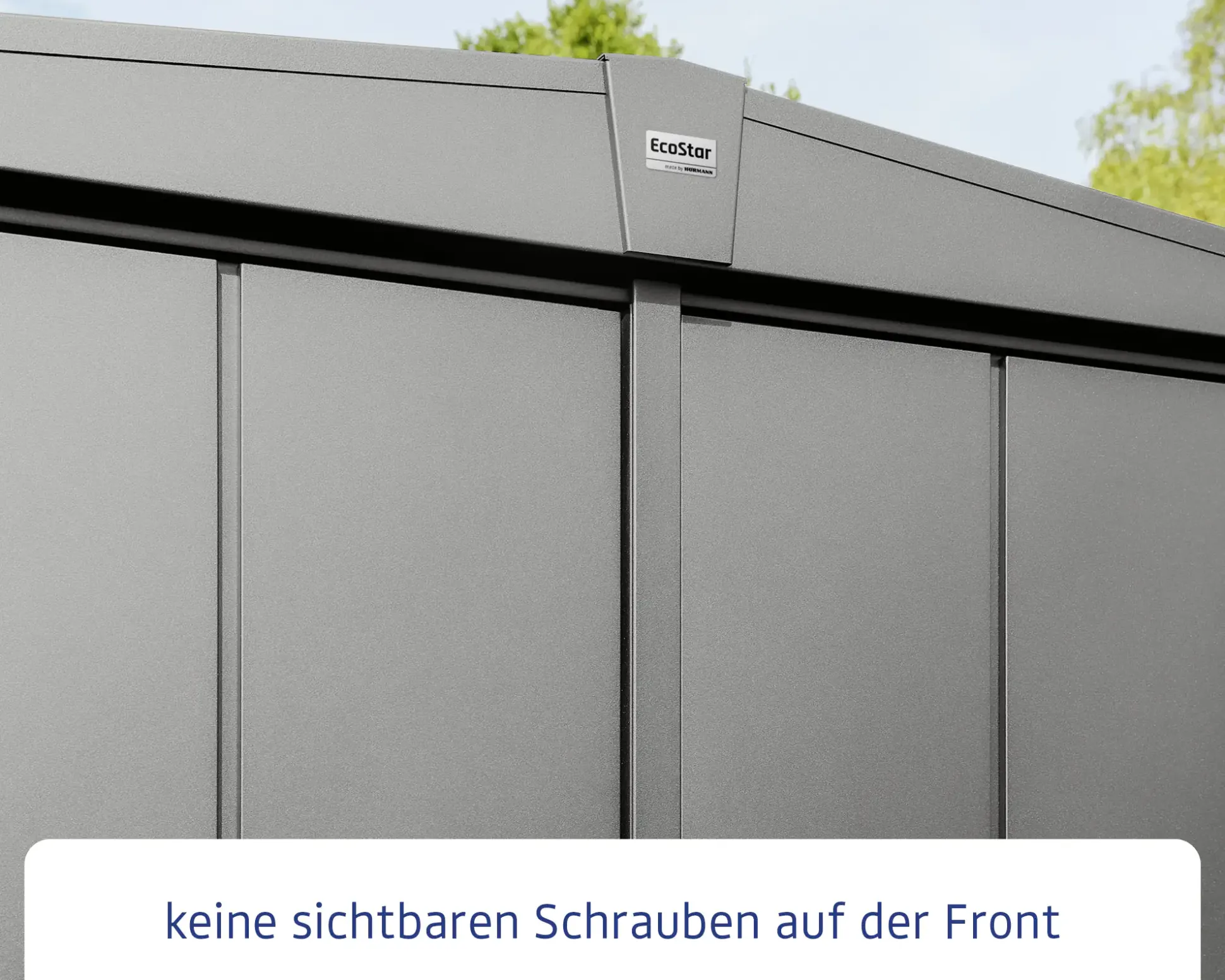 EcoStar Gerätehaus Elegant-S Typ 3 graualuminium 2 flg 323,6 x 247,7 cm