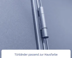 EcoStar Gerätehaus Elegant-S Typ 2 taubenblau 2 flg 258,8 x 247,7 x 216 cm