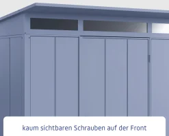 EcoStar Gerätehaus Elegant-P Typ 2 taubenblau 247,9 x 283,4 x 232,3 cm