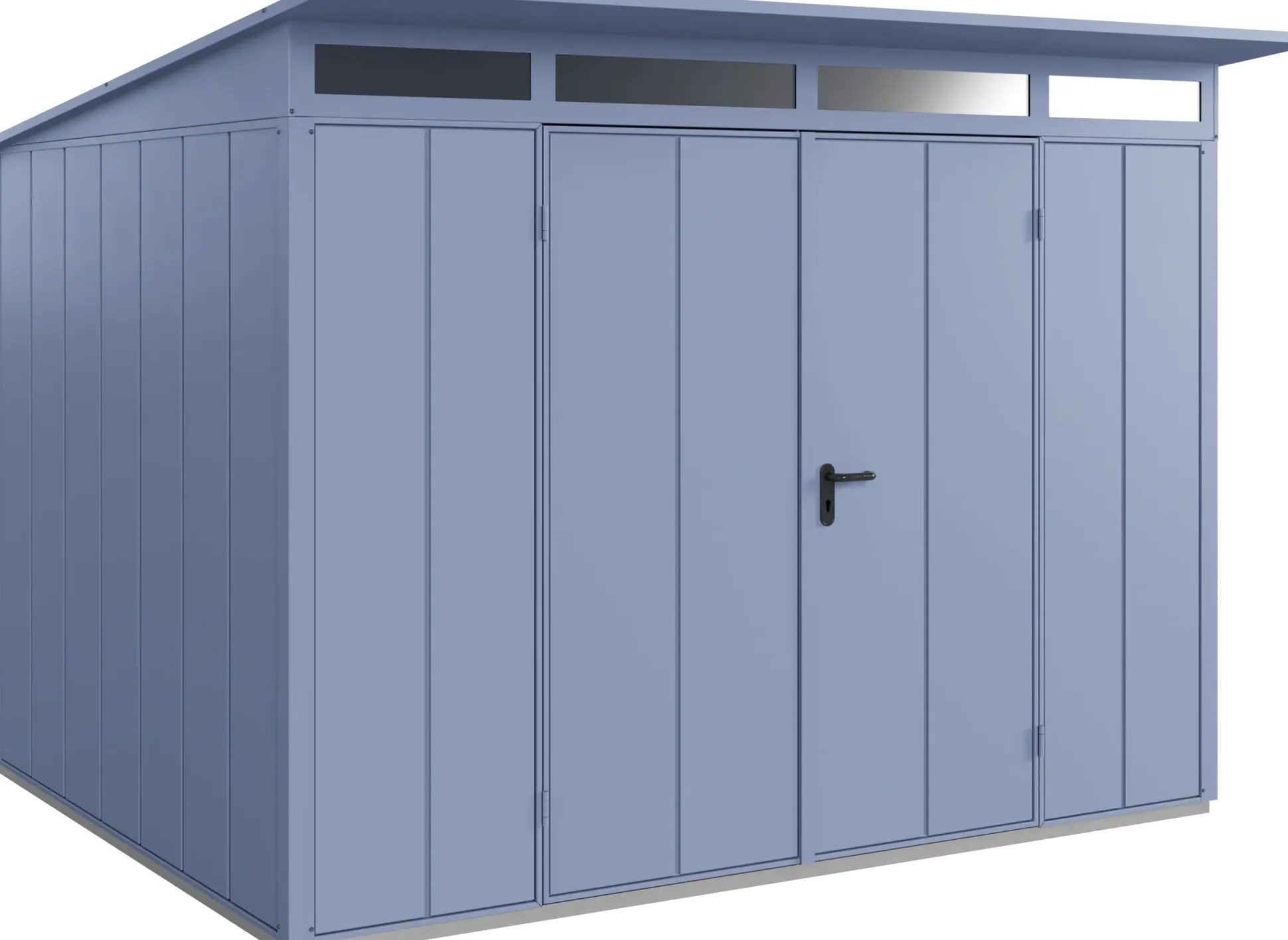 EcoStar Gerätehaus Elegant-P Typ 3 taubenblau 312,7 x 283,4 x 232,3 cm