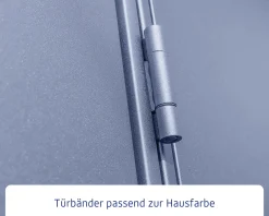 EcoStar Gerätehaus Elegant-P Typ 3 taubenblau 312,7 x 283,4 x 232,3 cm
