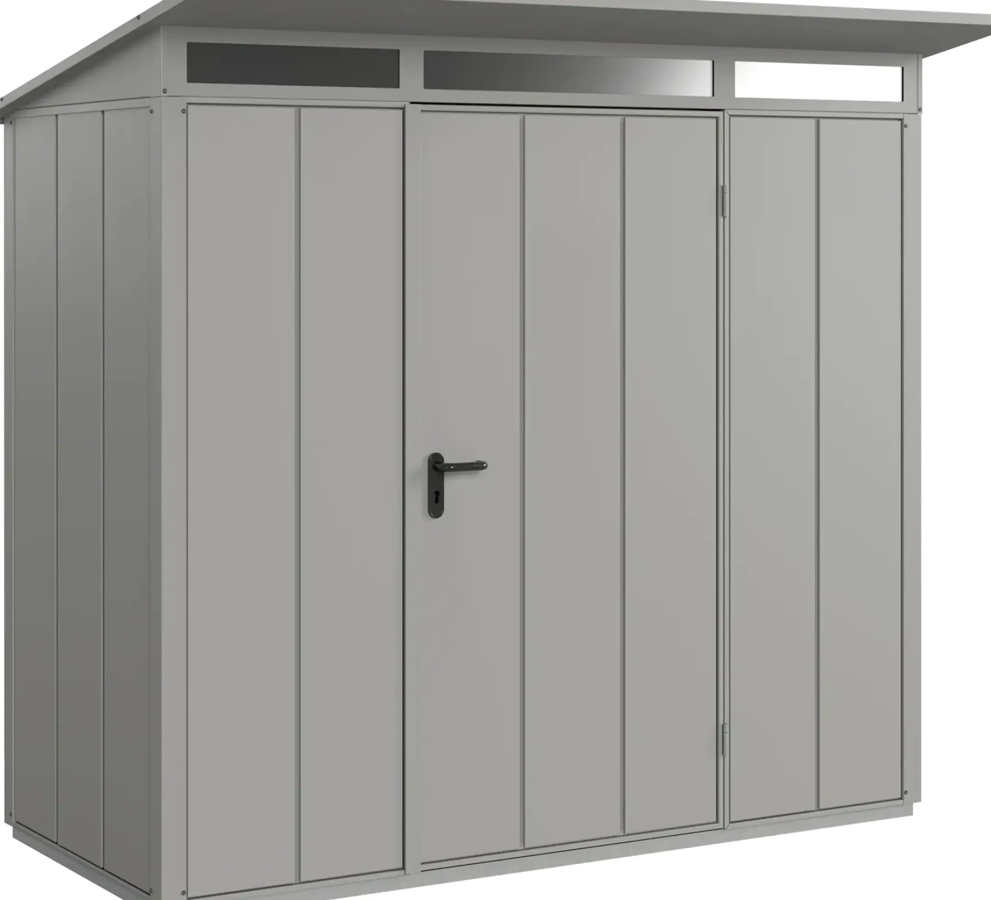 EcoStar Gerätehaus Elegant-P Typ 1 graualuminium 247,9 x 153 x 228,6 cm