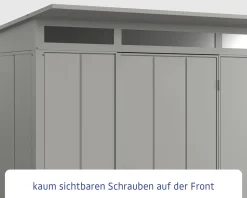 EcoStar Gerätehaus Elegant-P Typ 1 graualuminium 247,9 x 153 x 228,6 cm