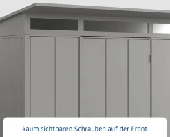 EcoStar Gerätehaus Elegant-P Typ 1 graualuminium 247,9 x 153 x 228,6 cm