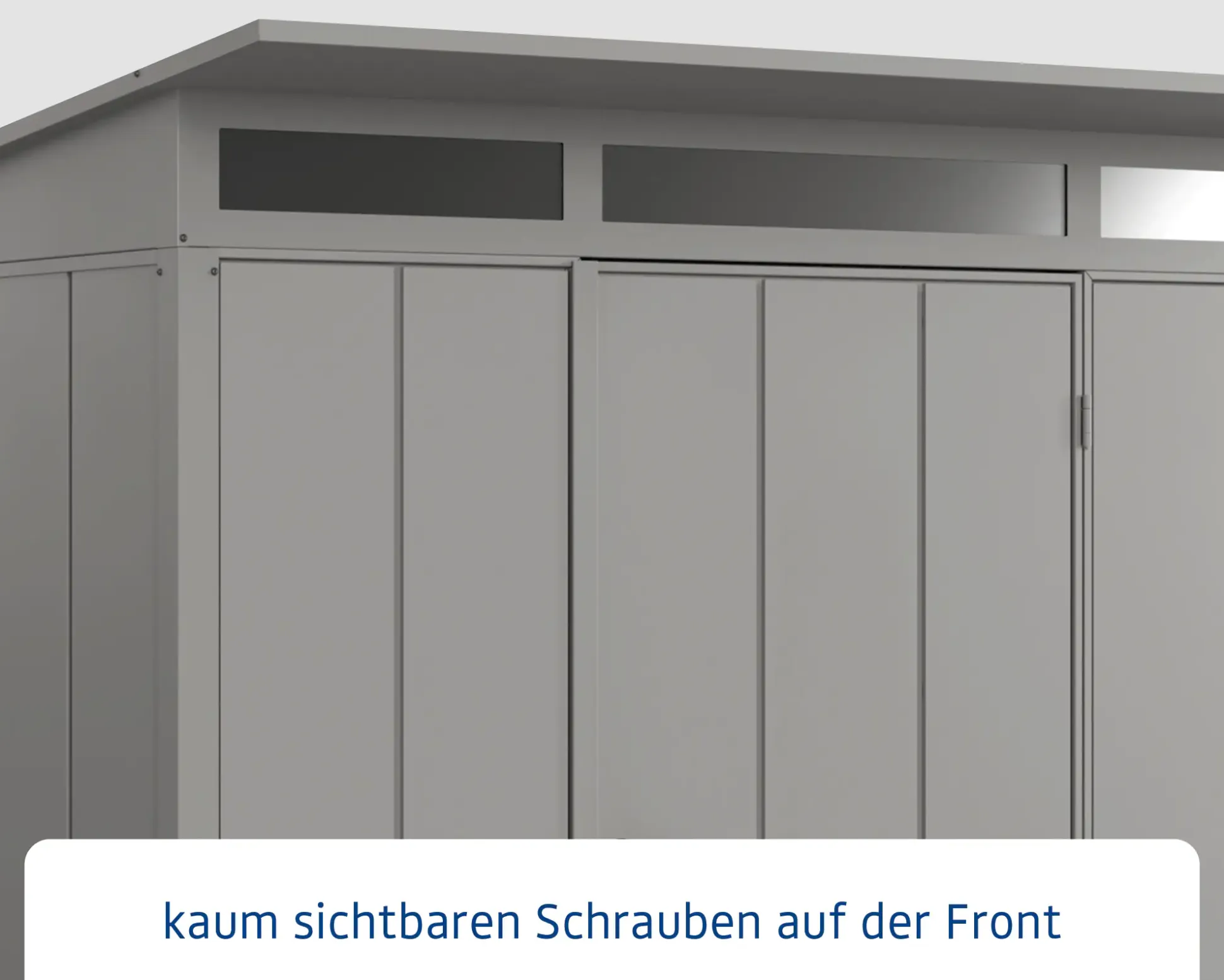 EcoStar Gerätehaus Elegant-P Typ 1 graualuminium 247,9 x 153 x 228,6 cm