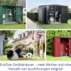 EcoStar Gerätehaus Elegant-P Typ 1 anthrazitgrau 247,9 x 153 x 228,6 cm