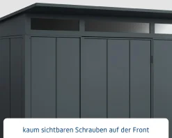 EcoStar Gerätehaus Elegant-P Typ 1 anthrazitgrau 247,9 x 153 x 228,6 cm