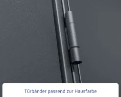 EcoStar Gerätehaus Elegant-P Typ 1 anthrazitgrau 247,9 x 153 x 228,6 cm