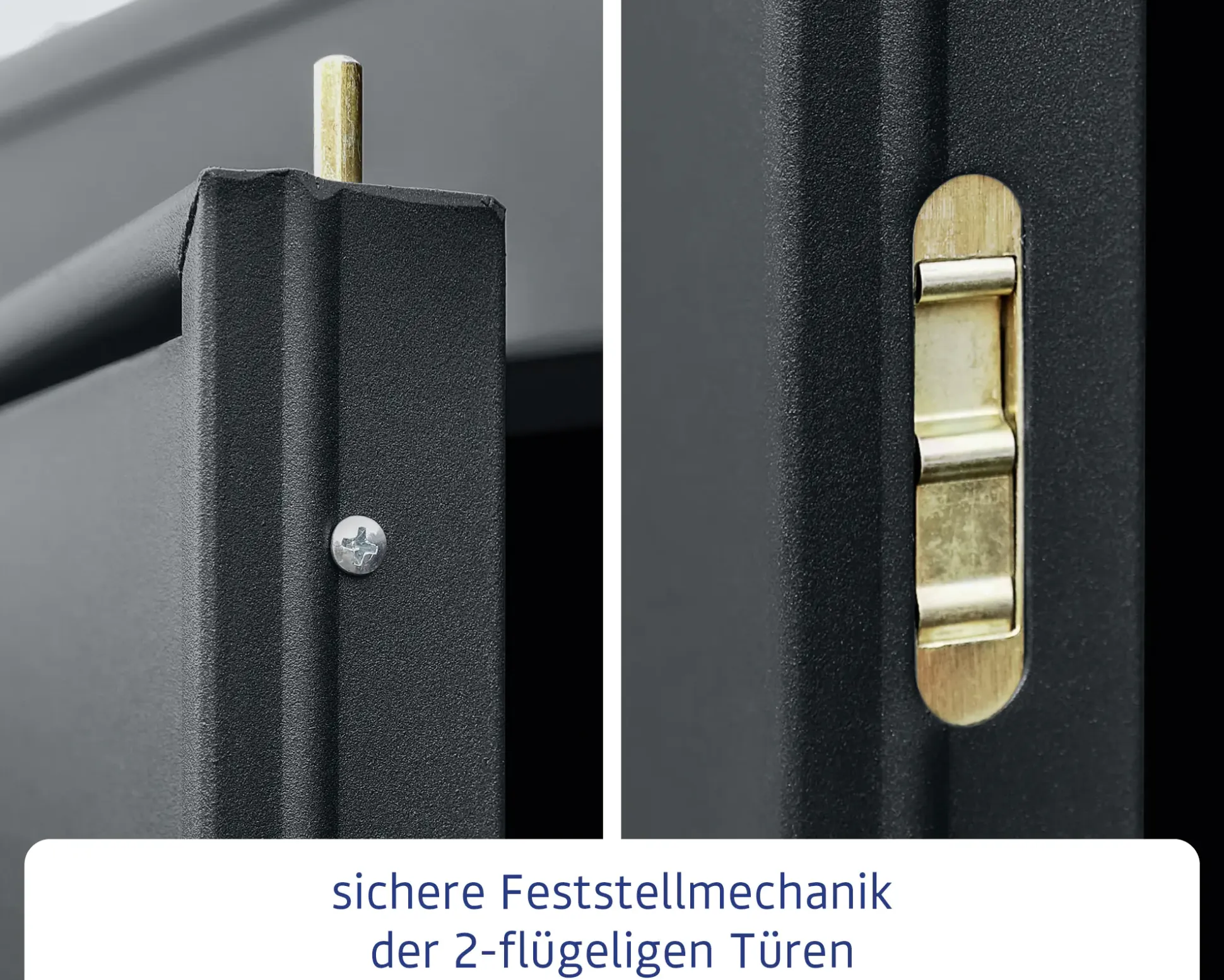 EcoStar Gerätehaus Elegant-P Typ 1 anthrazitgrau 247,9 x 153 x 228,6 cm