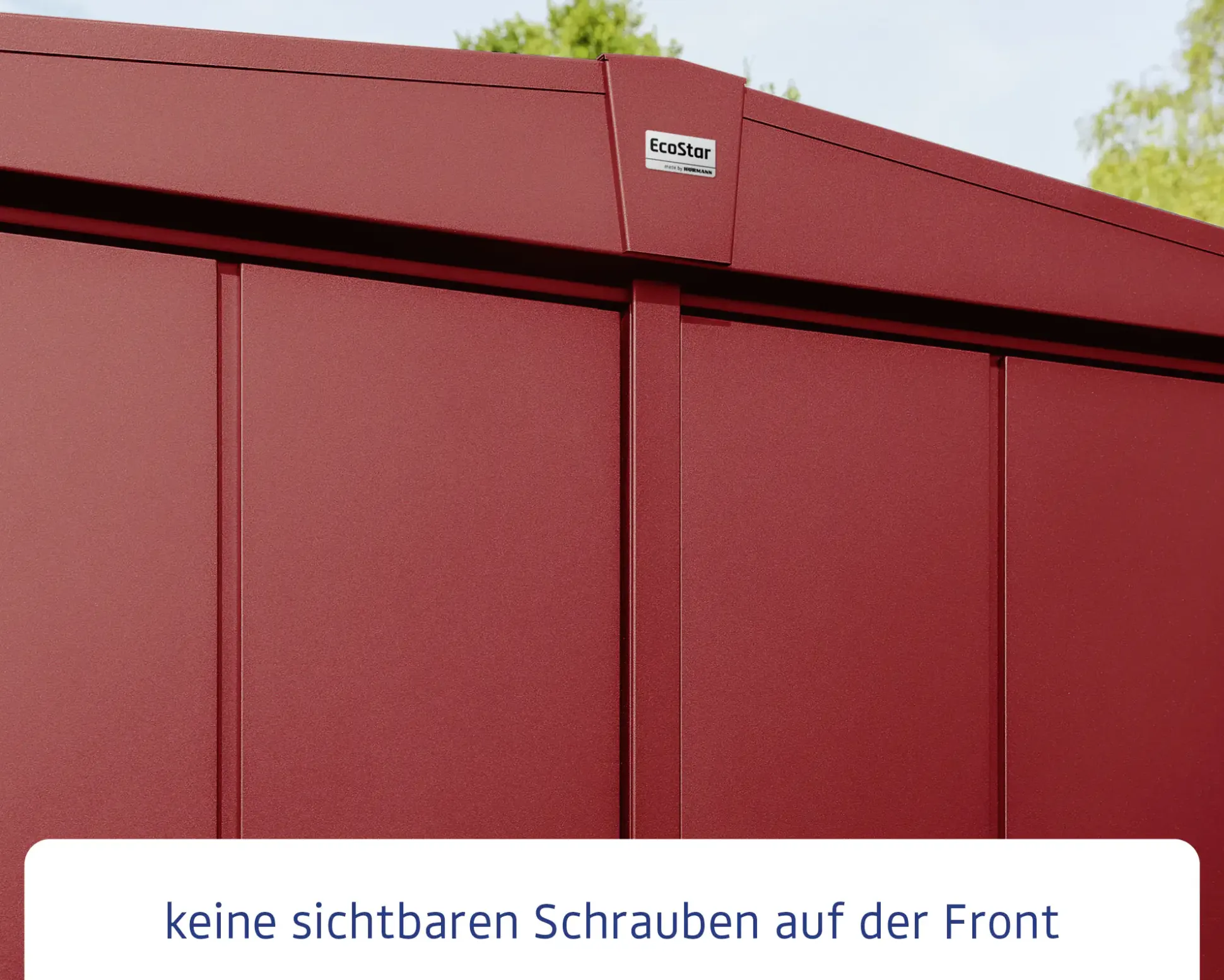 EcoStar Gerätehaus Elegant-S Typ 3 purpurrot 1 flg 323,6 x 247,7 x 219,4 cm