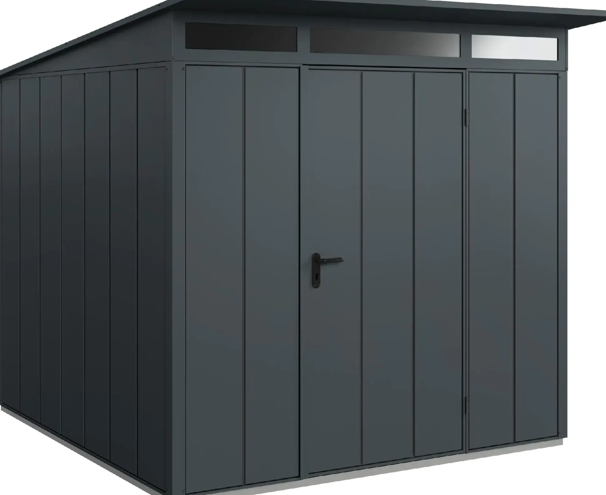 EcoStar Gerätehaus Elegant-P Typ 2 anthrazitgrau 247,9 x 283,4 x 232,3 cm