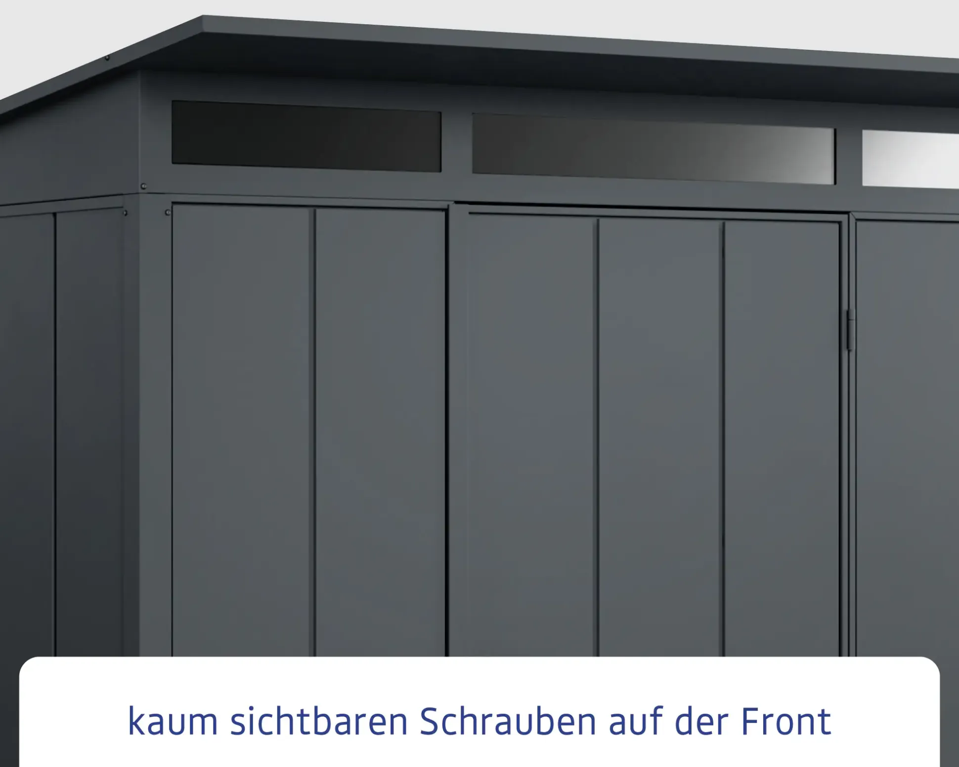 EcoStar Gerätehaus Elegant-P Typ 2 anthrazitgrau 247,9 x 283,4 x 232,3 cm