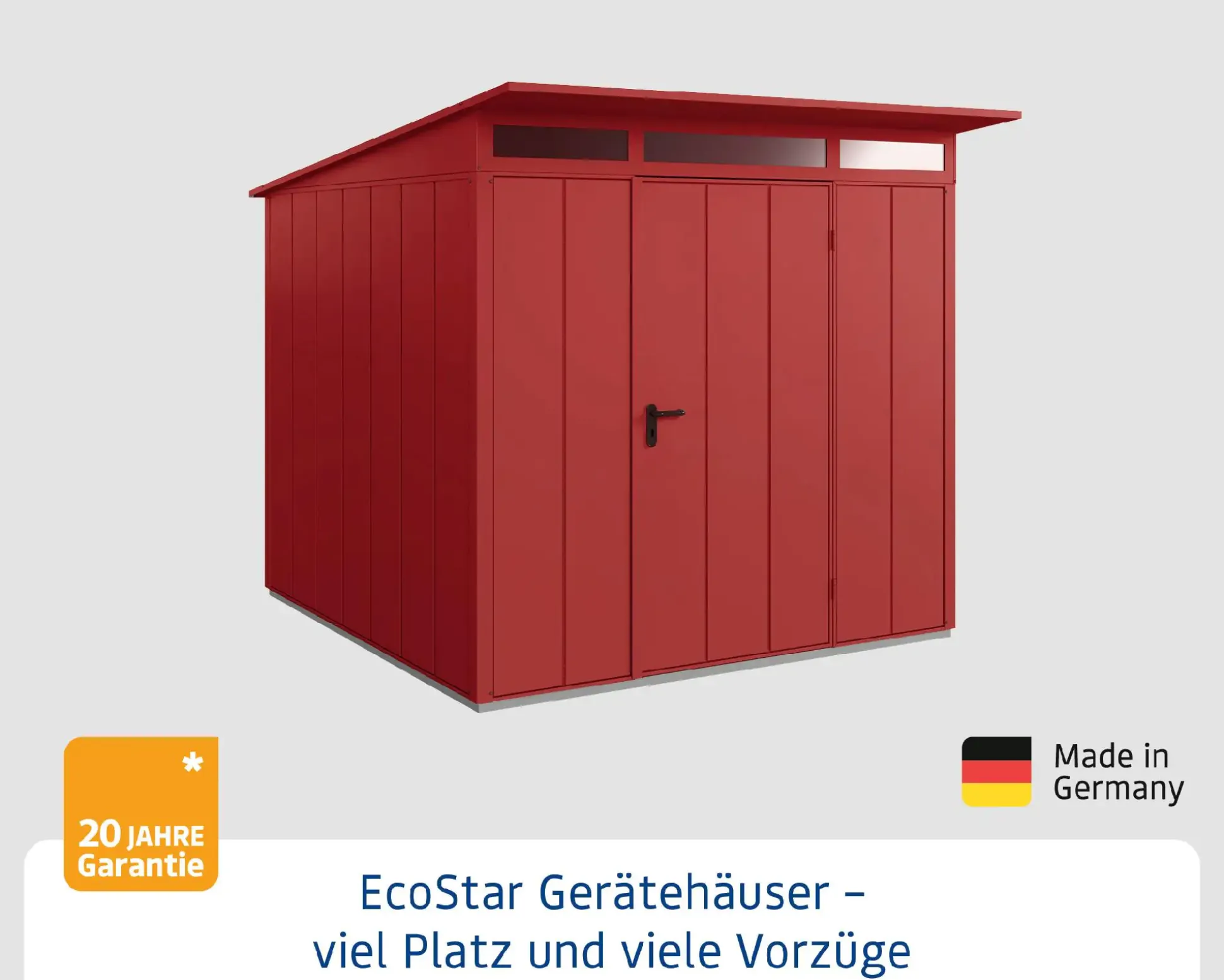 EcoStar Gerätehaus Elegant-P Typ 2 purpurrot 247,9 x 283,4 x 232,3 cm