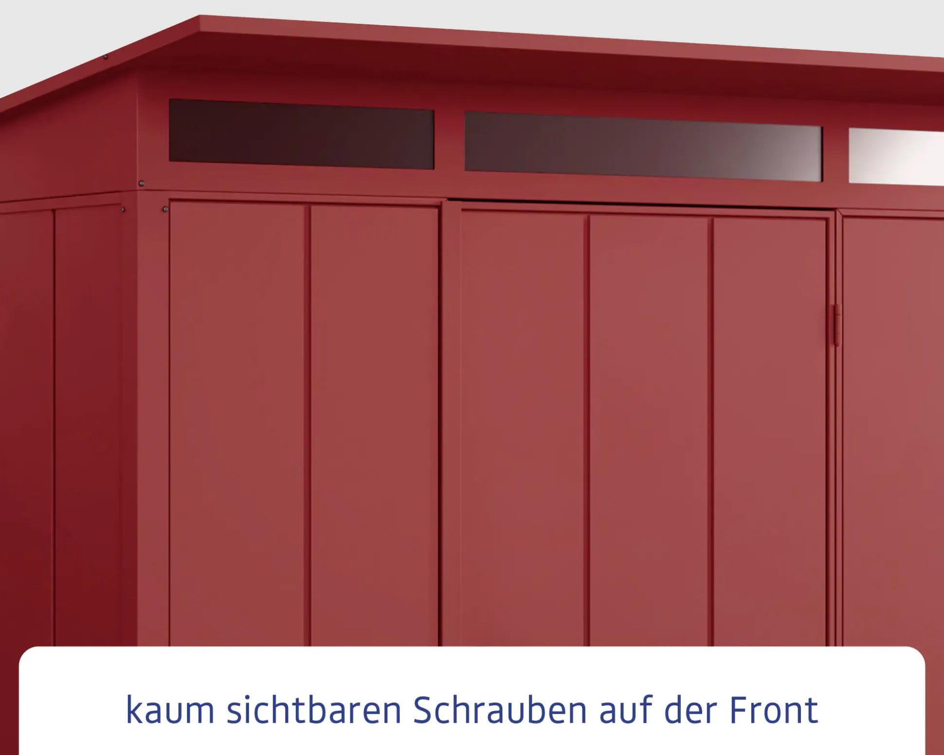 EcoStar Gerätehaus Elegant-P Typ 2 purpurrot 247,9 x 283,4 x 232,3 cm