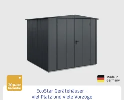 EcoStar Gerätehaus Elegant-S Typ 2 258,8 x 247,7 x 216 cm anthrazitgrau